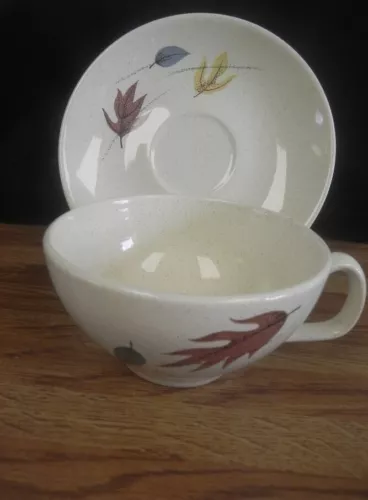 Vintage Franciscan Earthenware Autumn Leaves  COFFEE TEA Cup And Saucer