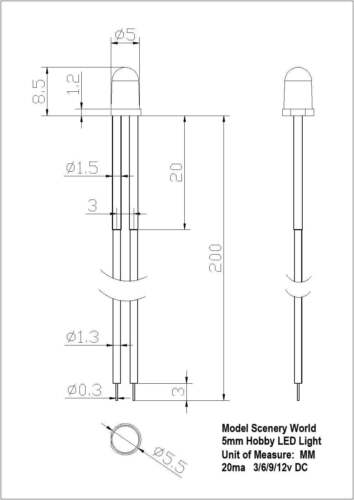Flickering ~ Candle Flicker Flame Effect ~ Pre-Wired LEDs ~ 3-12 Volt DC LED - Picture 4 of 11