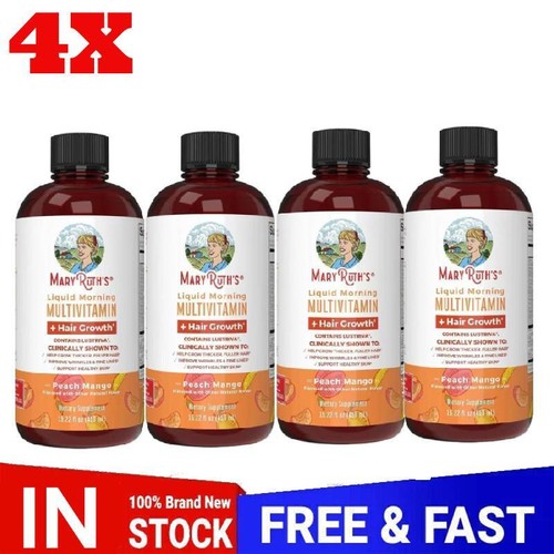 MaryRuth's Liquid Multivitamin Hair Growth Women/ Biotin Peach Mango 1-5X~ - Picture 4 of 25