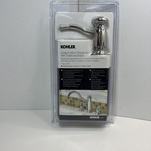 Nuevo dispensador de jabón/loción de latón Kohler diseño tradicional de 16 onzas. *K* - Imagen 2 de 7