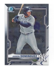 JASSON DOMINGUEZ BASE CHROME 2021 BOWMAN CHROME DRAFT BDC-77 .99 SHIP L816