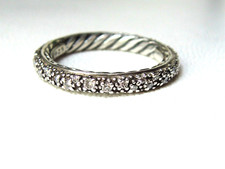 1150 DAVID YURMAN SS CABLE MELANGE PAVE DIAMOND RING