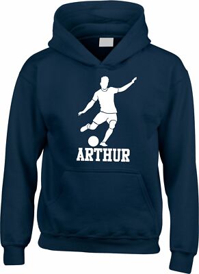 Personalisierter Hoodie Fußballspieler Hoody Sportverein Fußballer Spiel Pullover