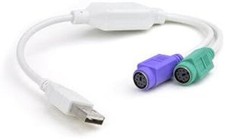 Retail Plus USB to Dual PS/2 Adapter Mouse/Keyboard to USB Port