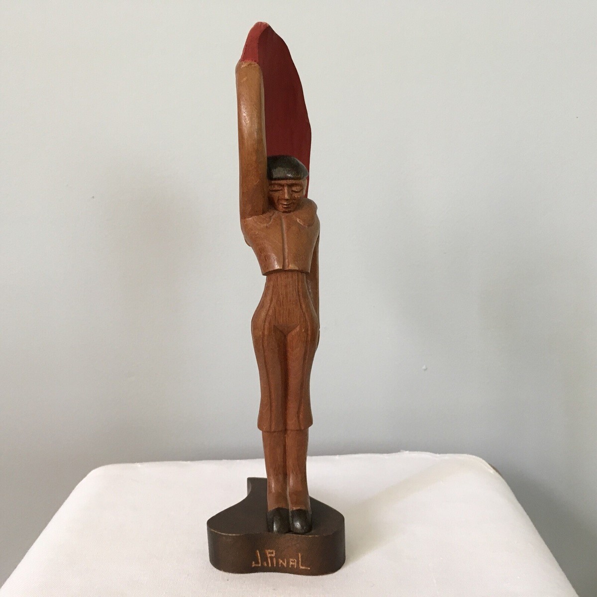 Vintage Wood Carving by Mexican Artist Jose Pinal MCM | eBay