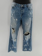 Zara Jeans The Skinny Raw Hem Distressed Cies Blue Jeans Size 6