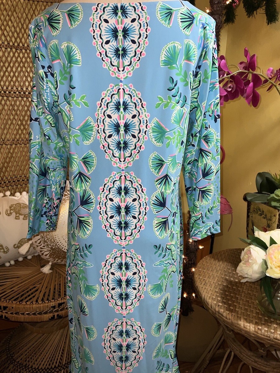 Lilly Pulitzer NWT Seralina Maxi Frenchie Blue Mosaic Shells $298