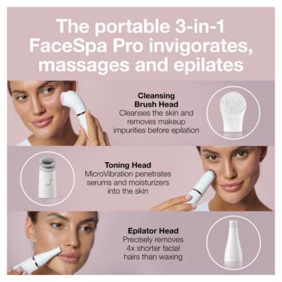 Braun Face Epilator FaceSpa Pro 911 Facial Hair Removal for Women