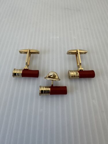 Vintage Western Shotgun Shells Cufflinks and Tie Pin