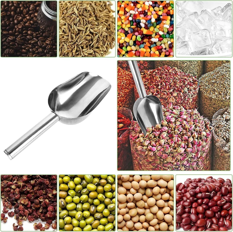 不锈钢勺条冰糖干货爆米花商用铲子12盎司 — 第 2/4 张图片
