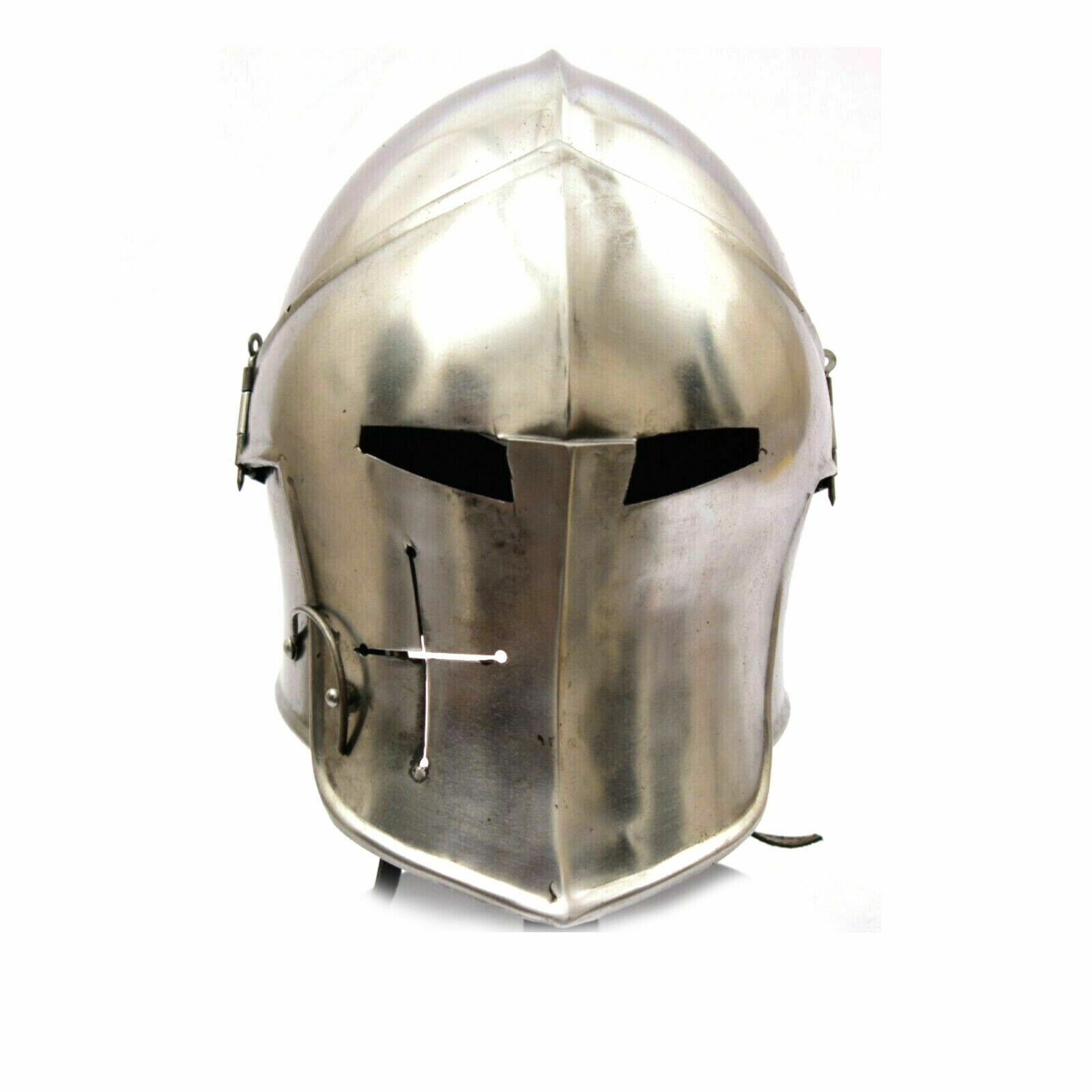 Casco Armadura Barbuta Medieval / Caballero Templario Griego Romano Visera Regalo de Navidad