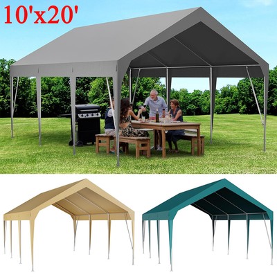 10'x20' Carport Canopy Car Shelter Garage Steel Frame Outdoor Party Shed Tent US
