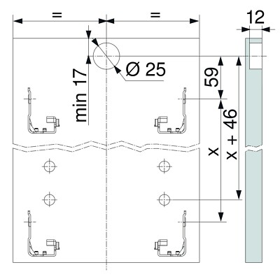 Blum Inner Drawer Latch Set for Blum Legrabox Orion Grey ZI7.0M07