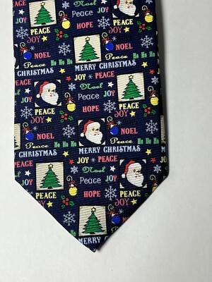 Cape Cod Neckwear Men's 100% Silk Tie Santa Green Red Blue Christmas Made in USA