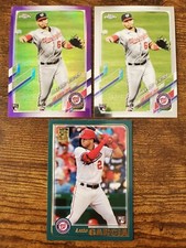 2021 Topps Chrome Update USC28 Luis Garcia Debut Purple Refractor, Chrome Base. 