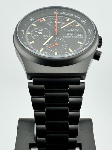 Porsche Design Orfina 7177 Military 3H TopGun AirForce MattePVDBLACK NewOldStock - Picture 4 of 24