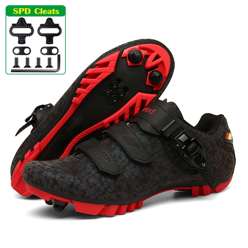 Zapatos de MTB Zapatos de Taco Plano Hombres Bicicleta de Montaña Calzado Mujeres SPD Bicicleta Tenis Foto 2 de 4