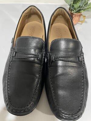 Geox Men\'s Black Loafers Italian Pebble Leather, Size 44, Good Condition‎ s-l400.jpg main image 4