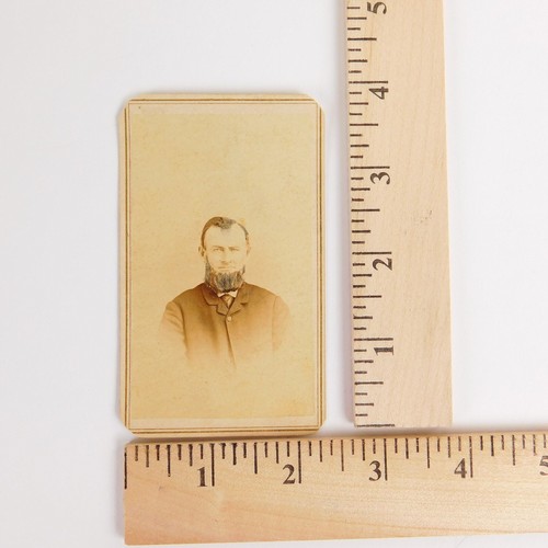 Antique Photo CDV Gentleman with Beard, Leuke Vose, by Owen, Newton NJ c.1800s - Picture 3 of 5