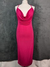 Select Ladies casual halterneck dress sleeveless size 14 pink backless New