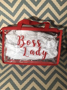 clear red purse