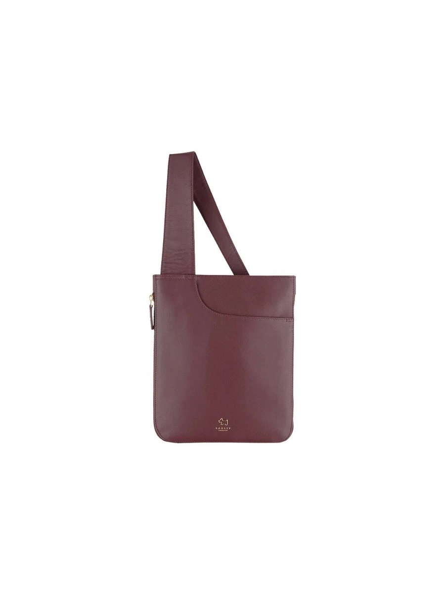 Radley Pockets Leather MEDIUM ZIP TOP Crossbody Bag Burgundy
