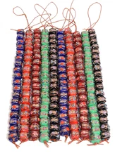 10 Strands Wedding Cake Beads, Lamp work Glass Beads 10mm square Multi color