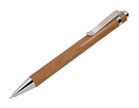 10X Holz-Kugelschreiber Aus Bambus / Mit Metallclip