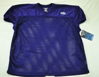 boy's Rawlings athletic top size youth 2XL blue pro-cut football jersey polyeste