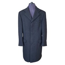Enzo Fusco Overcoat Charcoal Grey Wool Blend Made In Italy Ladies Uk16 Eu44