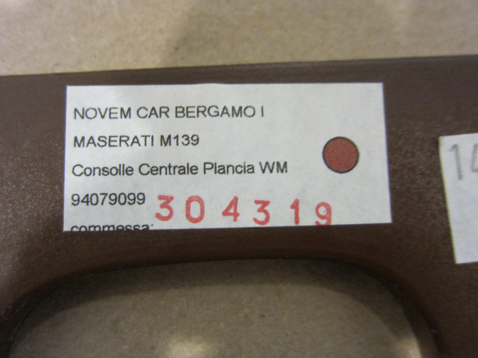 Maserati Quattroporte - Center Dash Panel With Climate Controls. Part#67305400