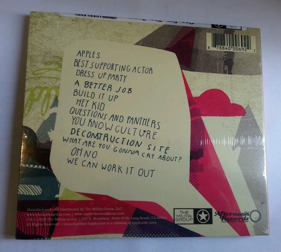 ONE FOR THE TEAM Build It Up CD DIGI SEALED | 2008 Afternoon Records Dinosaur Jr - Bild 2 von 2