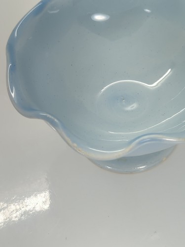 Cermaiche Toscane Pedestal Dishes, Mint Green, Light Blue. Italy - Picture 9 of 10