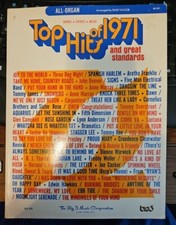 All-Organ- Top Hits of 1971 and Great Standards Words-Chords-music