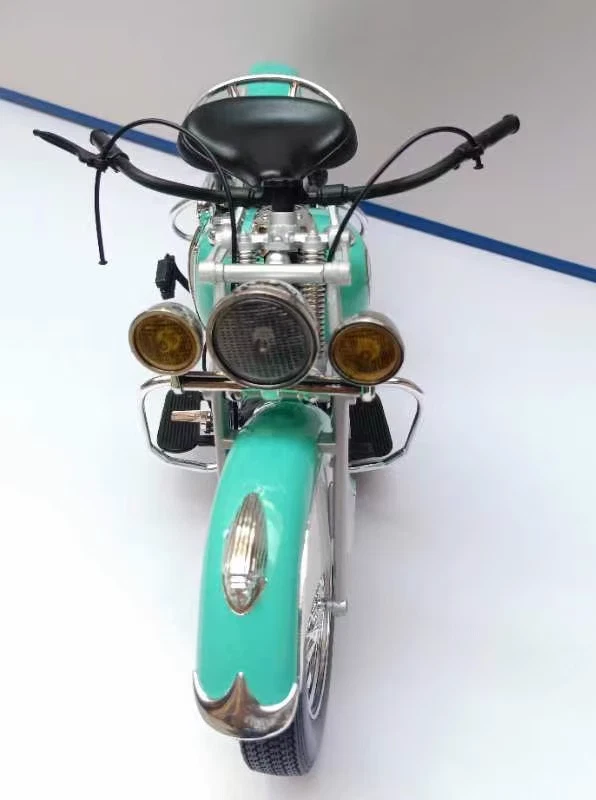 Modelo clásico de simulación de aleación diecast escala 1:6 verde Indian Motorcycle vintage Foto 2 de 4