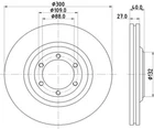 Mintex 2x Front Brake Disc Ø300mm for Isuzu D-Max II TFR TFS 2.5 CRDi 4x4