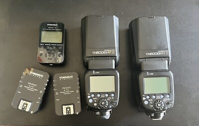 2x YONGNUO Updated YN600EX-RT II Wireless Flash Speedlite for Canon w/ Triggers