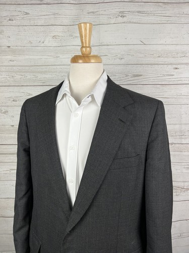 VTG J. Press Charcoal Birdseye Two Button Sport Coat Mens 42R 100% Wool - Picture 3 of 9