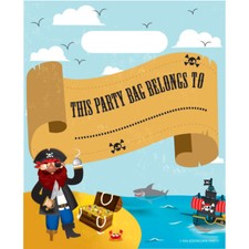 8 pack PIRATE BIRTHDAY PARTY LOOT BAGS LOOTBAGS bg5001