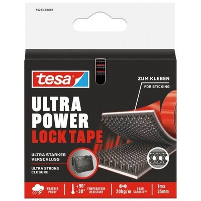 TESA Ultra Power Lock Tape 25 mmx 1 m schwarz Klebeband extra Stark