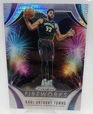 2019-20 Panini Prizm - Fireworks Karl-Anthony Towns #21 Hyper  Prizm