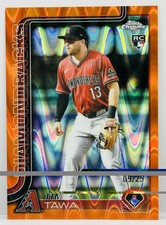 2025 Topps Chrome Update Tim Tawa #USC104 Orange Lava Refractor /25 (RC)