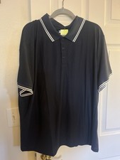 All in Motion Men  s Polo Shirt 2XL Black Athletic Golf Performance NWT