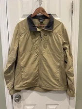 Exofficio Full Zip Mock Neck Hiking Travel Jacket Men’s M Tan 15 Liner Pockets