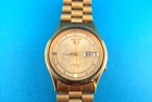 VTG MEN'S SEIKO 5-- 21j AUTOMATIC--GOLD TONE--7S26-3100--EXHIBITION BACK--REPAIR