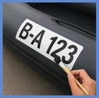 Template for boat lettering license plate boat name inflatable boat rubber boat