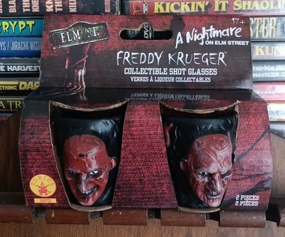 A Nightmare On Elm Street: Freddy Krueger Collectible 3d Shot Glasses In Case