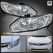 For 2006-2011 Honda Civic 4dr Sedan Headlights Headlamps Pair Leftright 06-11