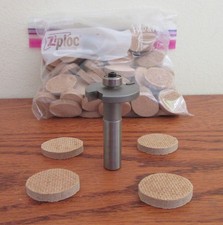 Woodhaven Slot Cut Biscuit 1/4 in Router Bit--1/2 in shaft w/oval biscuits #906