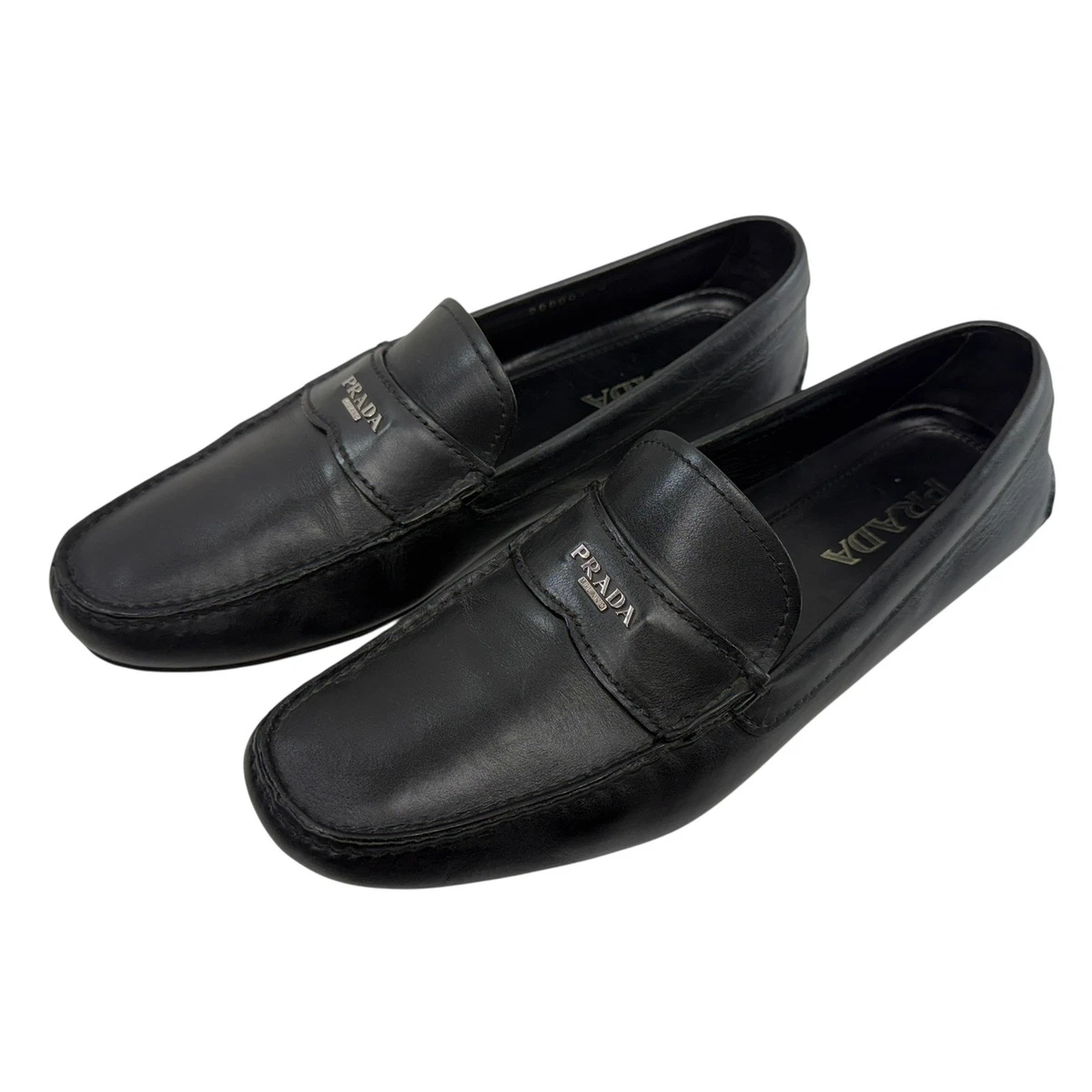Prada Shoes Mens Size 8 Black Oxford Lace Up Made in Italy Square Toe 2E 1868 Leather lace ups Prada Black size 42 EU in Leather - 46973621 main image 4